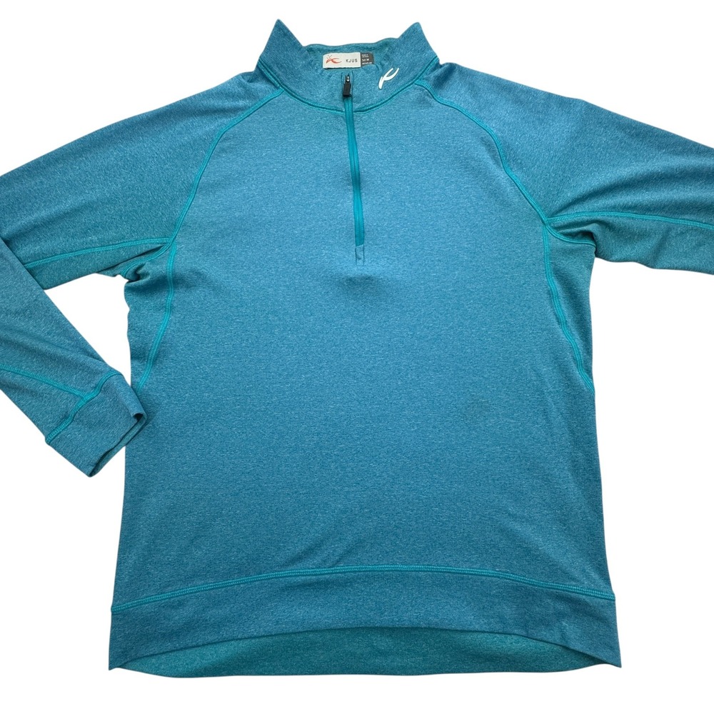 KJUS Pullover Mens Medium Blue Keano Half Zip Lightweight Performance Golf